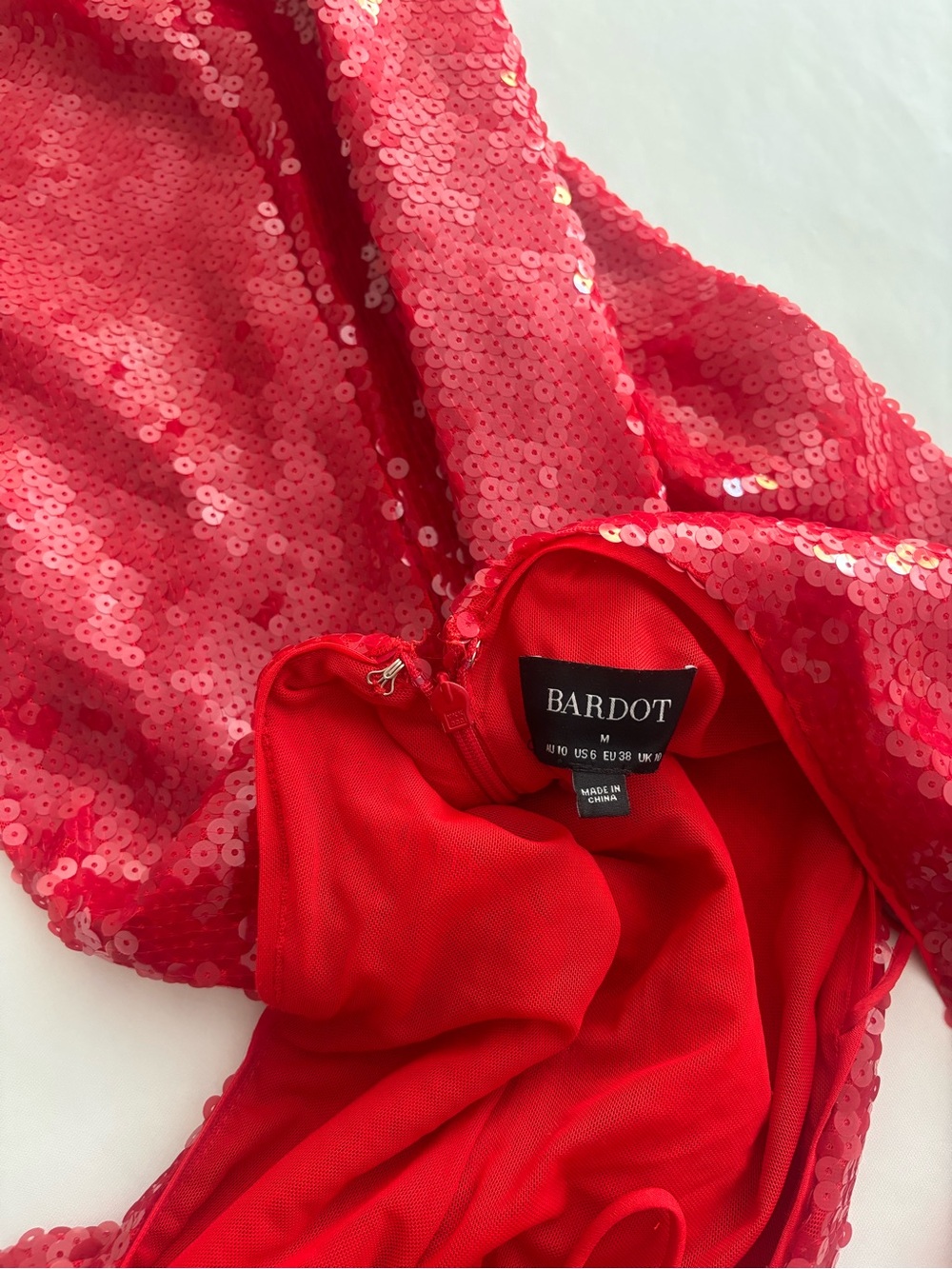 Bardot Red Sequin Dress